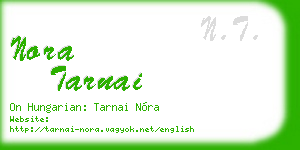 nora tarnai business card